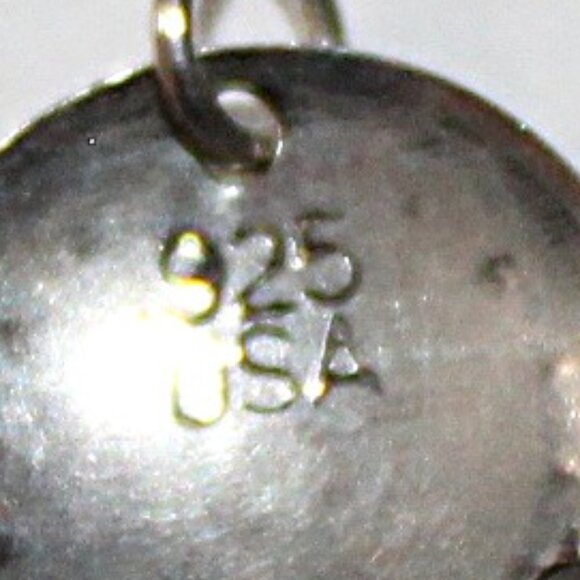 Sterling Silver Small Concho & Black Bead Earrings Southwestern - Picture 4 of 5